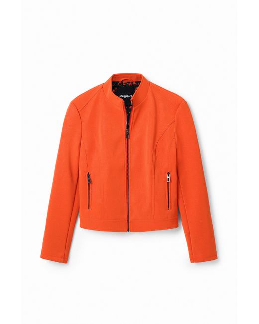 Desigual Orange Suede-effect Jacket