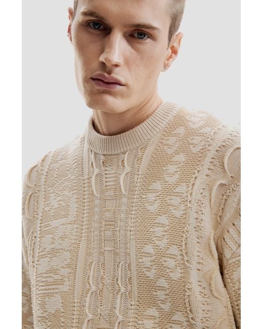 Desigual Natural Vintage Knit Sweater for men