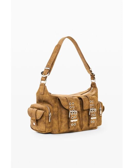 Desigual Metallic Medium Buckle Bag, Polyurethane