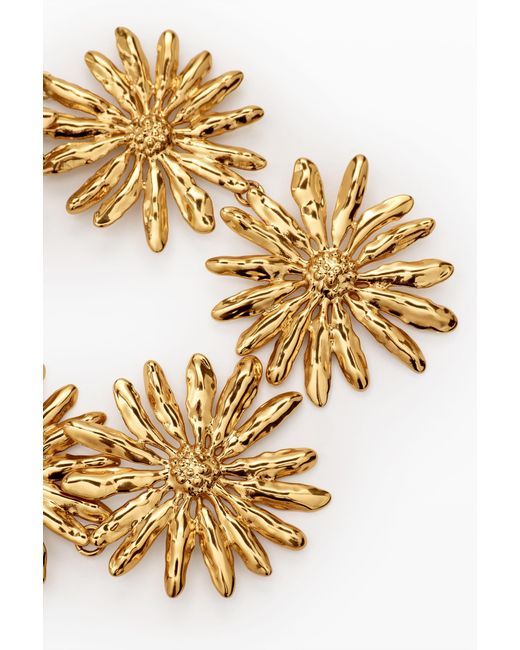 Desigual Metallic Daisy Earrings Zalio