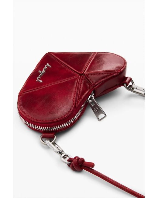 Desigual Red Small Heart Wallet, Polyurethane