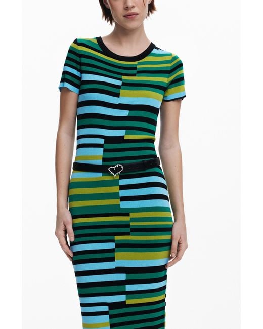 Desigual White Zalio Leather Belt