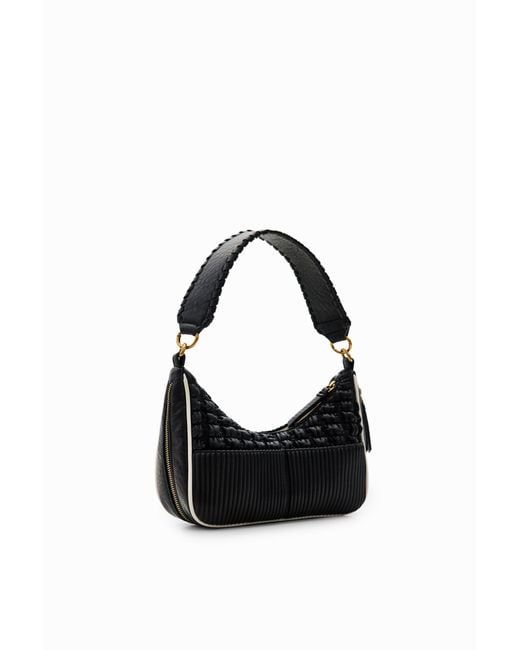 Desigual Black Small Patchwork Bag, Polyurethane