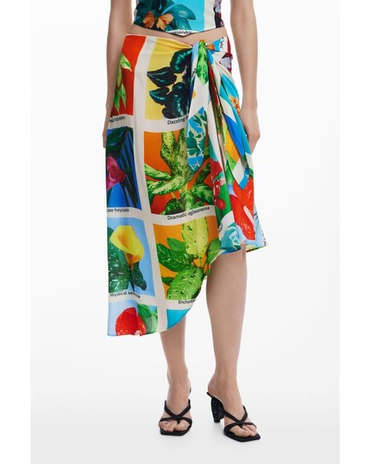 Desigual White Tyler Mcgillivary Postcard Pareo