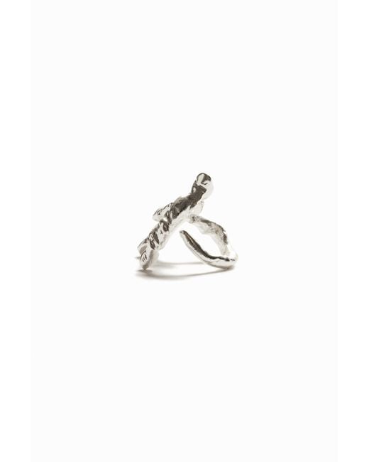 Desigual Black Zalio Plated Letter A Ring