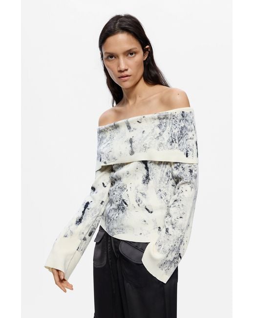 Desigual White Fine Oslo Sweater
