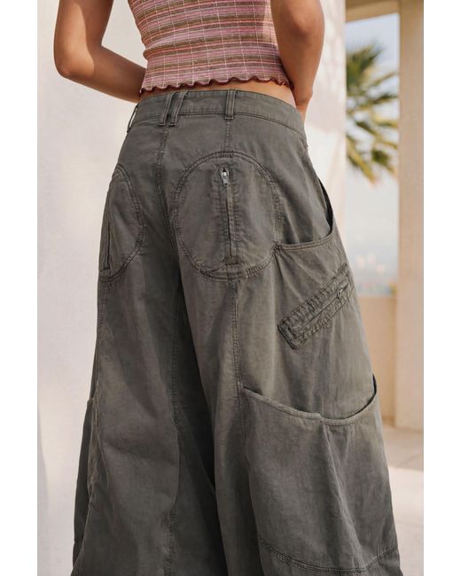 Desigual Green Fluid Cargo Pants, Cotton
