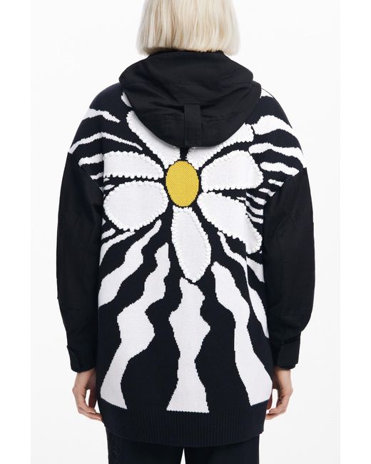 Desigual Blue Multi-Pocket Lined Parka