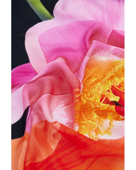 Desigual Pink Lily Foulard, Viscose