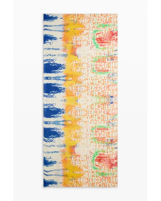 Desigual Blue Rectangular Foulard Lacroix, Viscose