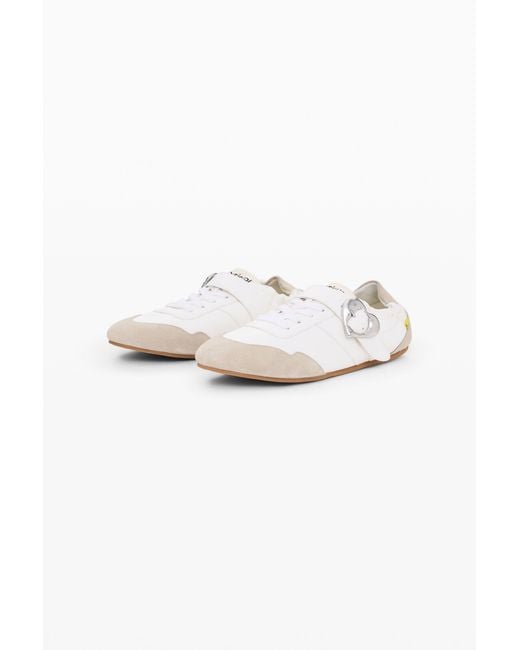 Desigual White Leather Buckle Sneaker