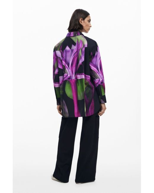 Desigual Purple Shirt Designed By Mr. Christian Lacroix