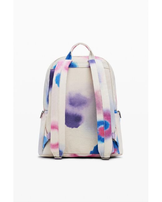 Desigual Blue Medium Spray Pockets Backpack, Cotton
