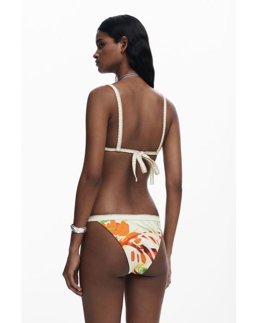 Desigual White Bikini Top