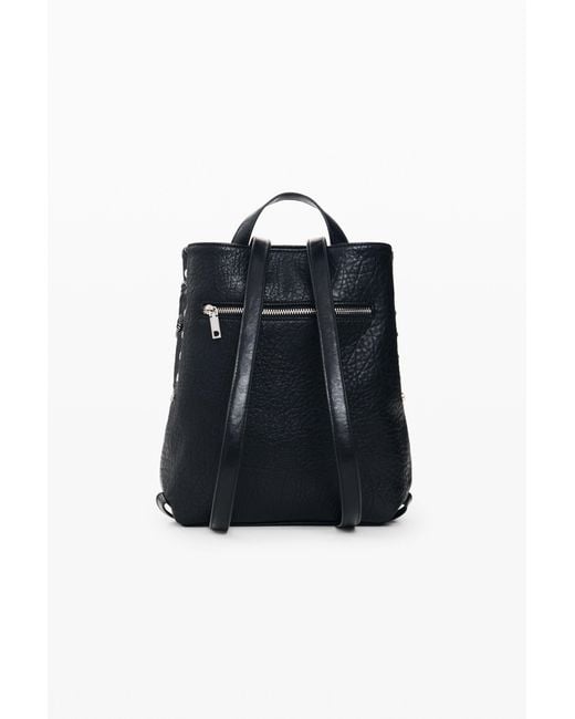 Desigual Black Mini Small Backpack, Polyurethane