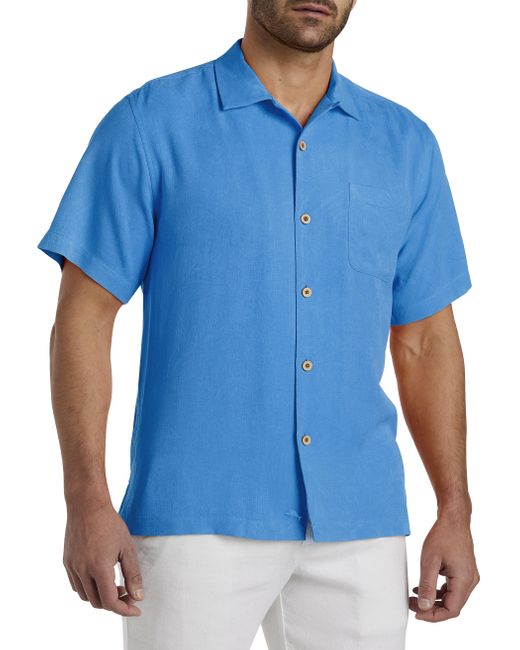 Tommy Bahama Blue Big & Tall Tropic Isles Sport Shirt for men