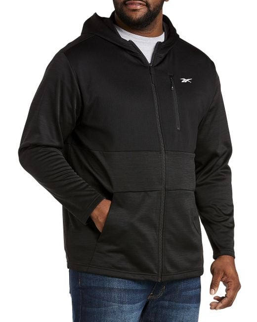 reebok men's performance fleece full zip hoodie