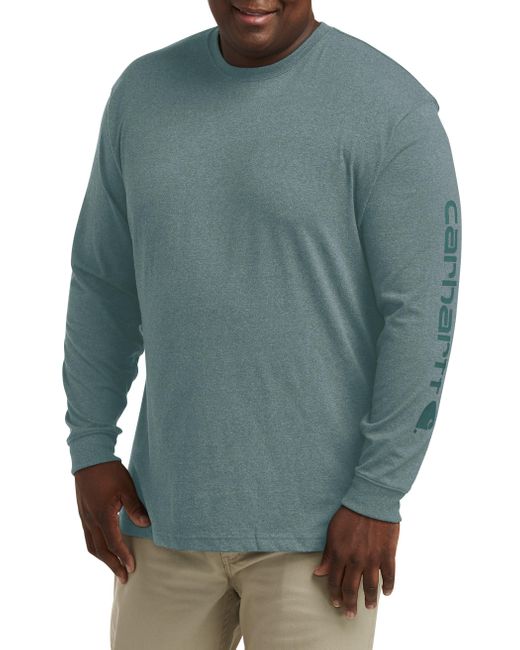 Carhartt Green Big & Tall Signature Sleeve Logo Tee for men