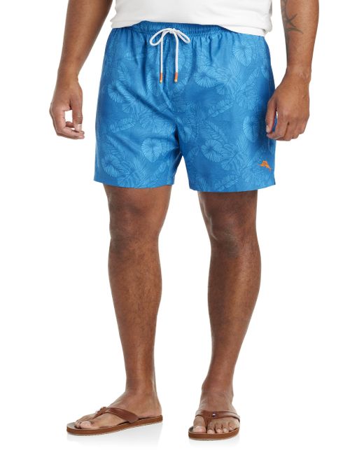 Tommy Bahama Blue Big & Tall Naples Keep It Frondly Swim Trunks for men