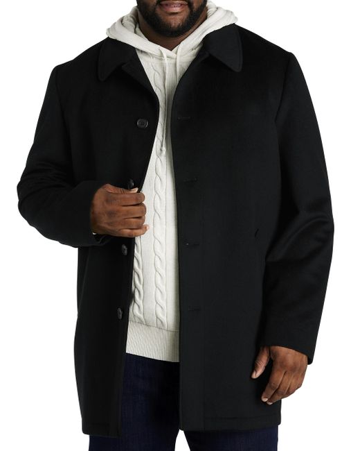 Michael Kors Black Big & Tall Kurt Overcoat for men