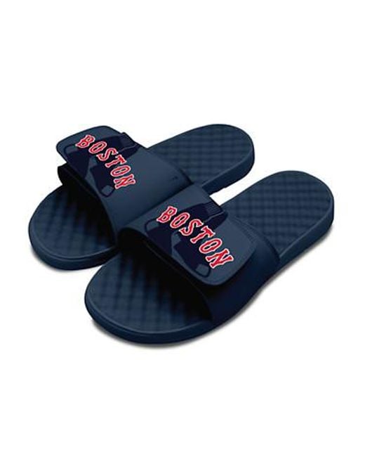 MLB Men's Blue Big Tall Logo Islide Sandals