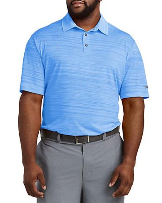 Reebok Big & Tall Performance Space-Dyed Polo Shirt in Blue for Men | Lyst