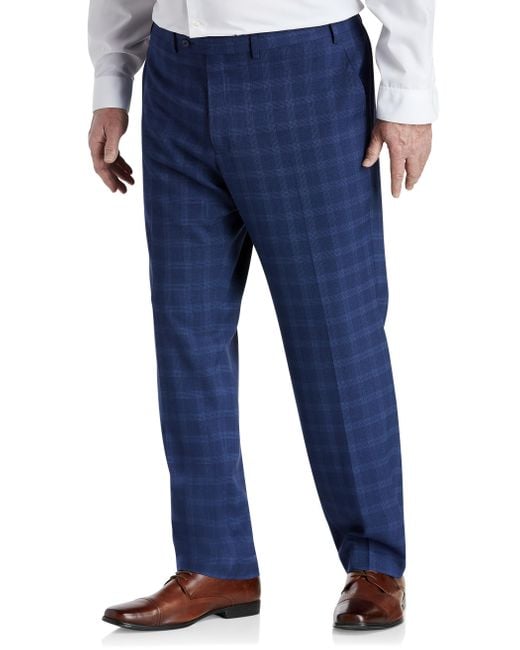 Tall Plaid Suit Pants in Blue for Men 
