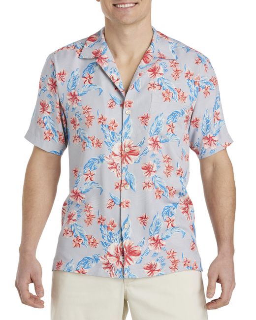 Tommy Bahama Big & Tall Cape Hibiscus Sport Shirt in Blue for Men | Lyst