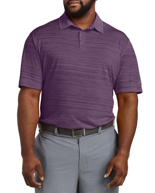 Reebok Purple Big & Tall Performance Space-dyed Polo Shirt for men
