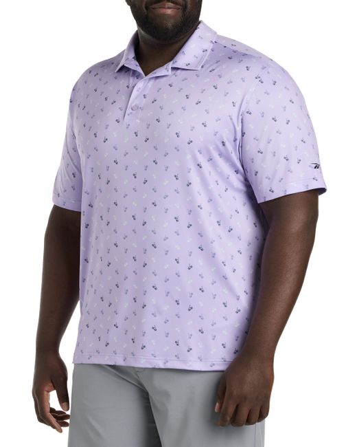 Reebok Purple Big & Tall Beverage Performance Polo Shirt for men