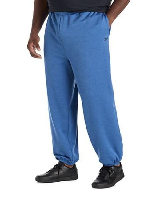 Reebok Blue Big & Tall Performance Fleece Pants for men