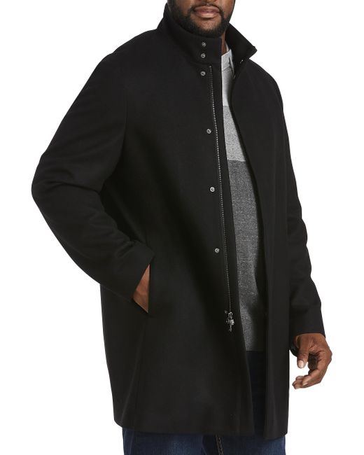 calvin klein black overcoat