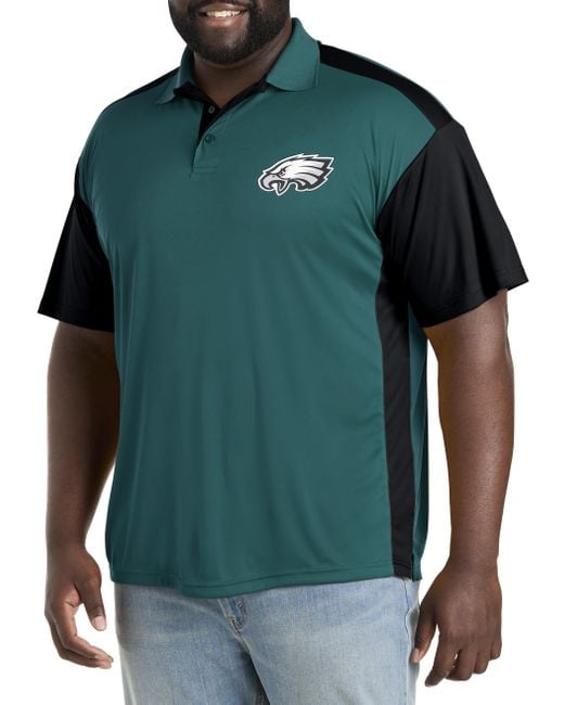 Nfl Green Big & Tall Colorblocked Polo Shirt for men