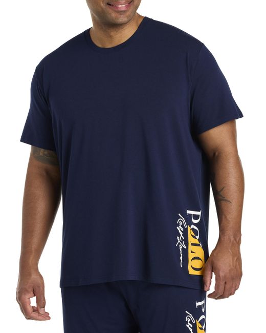 Polo Ralph Lauren Blue Big & Tall Moisture-wicking Lounge T-shirt for men