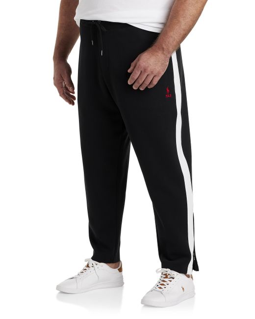 Polo Ralph Lauren Black Big & Tall Double-knit Tech Track Pants for men