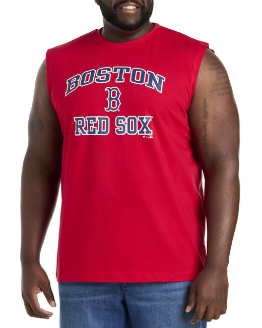 MLB Red Big & Tall Sleeveless Team T-shirt for men
