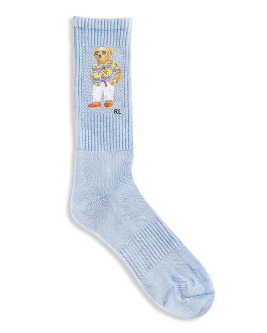Polo Ralph Lauren Blue Big & Tall Beach Bear Crew Socks for men