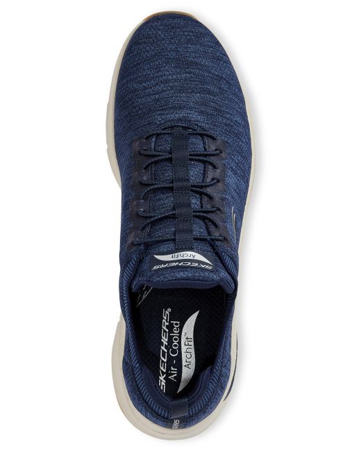 Bungee Lace-up Sneakers in Navy 