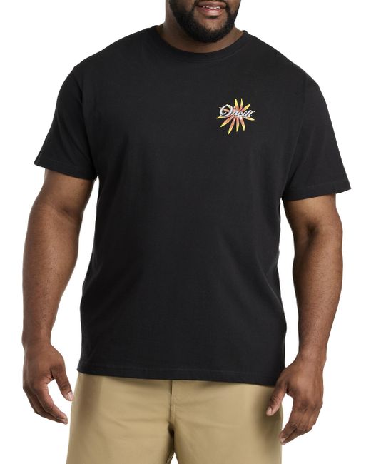 O'neill Sportswear Black Big & Tall In Bloom Graphic Tee for men