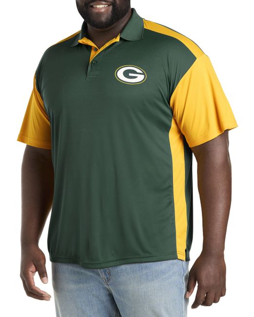 Nfl Green Big & Tall Colorblocked Polo Shirt for men