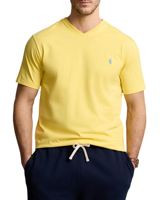 Polo Ralph Lauren Yellow Big & Tall Classic Fit V-neck T-shirt for men