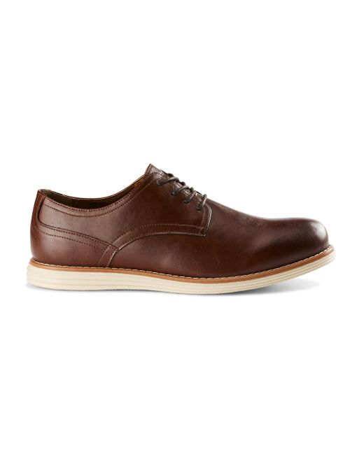 Deer Stags Brown Big & Tall Union Plain Toe Oxford Shoes for men