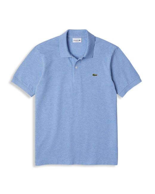 Lacoste Big & Tall Solid Heather Polo Shirt in Blue for Men | Lyst