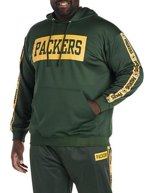 Nfl Men's Green Big Tall Team Colorblocked Hoodie