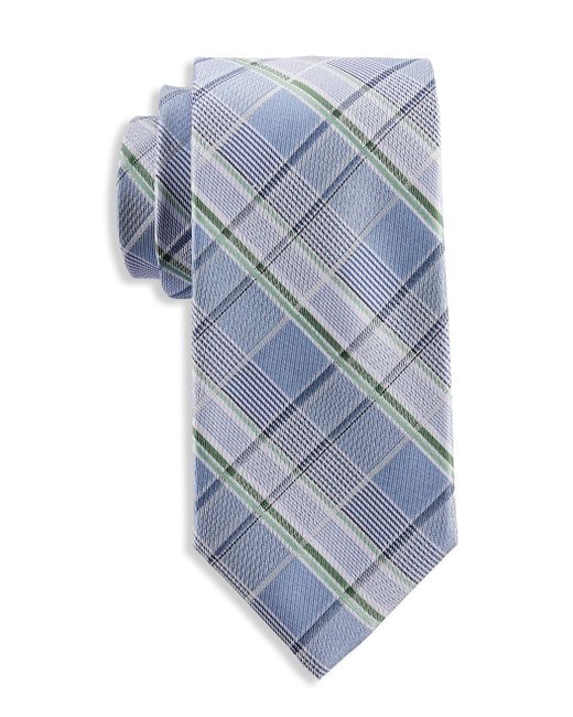 Michael Kors Blue Big & Tall Sutton Plaid Tie for men