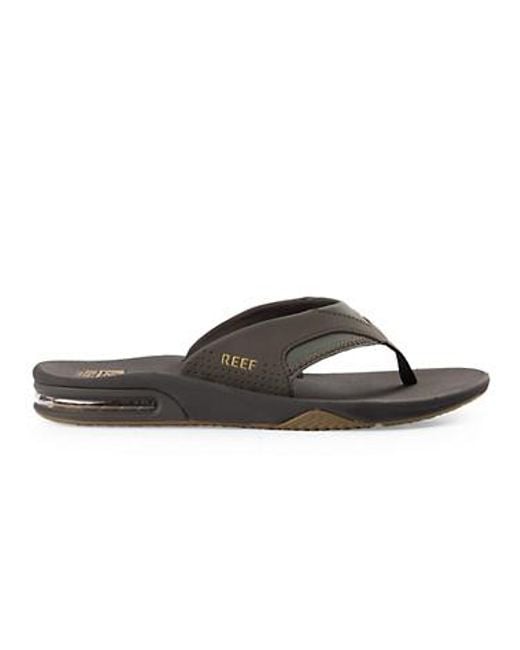 Reef Men's Brown Big Tall Fanning Thong Sandals