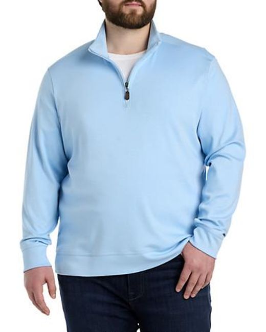 Tommy Bahama Blue Big & Tall Martinique 1 2-Zip Pullover for men