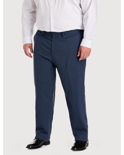 Haggar Big & Tall Twill Heather Suit Pants in Blue for Men | Lyst