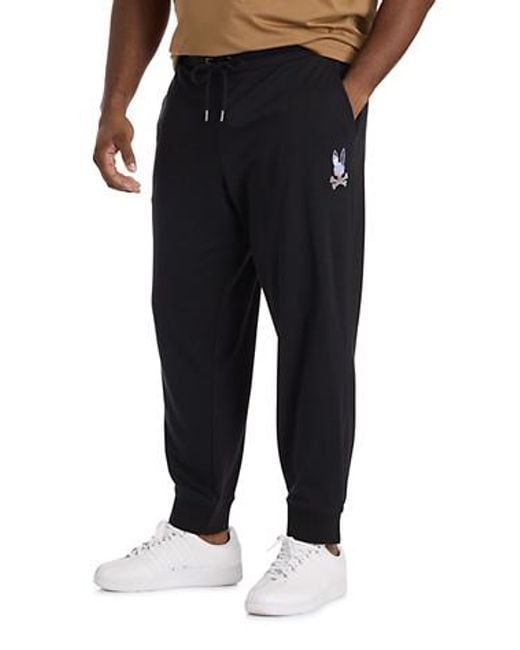 Psycho Bunny Black Big & Tall Dante Sweatpants for men