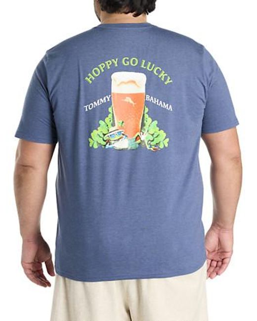 Tommy Bahama Blue Big & Tall Happy Go Lucky Graphic Tee for men
